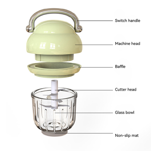 NEW  home-Sleek mini electric garlic grinder