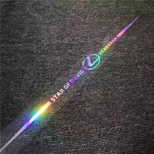 Rainbow Laser Car Logo Sticker