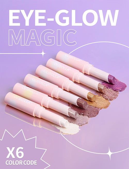 6-pcs highlight& eyeshadow stick for makeup beginner
