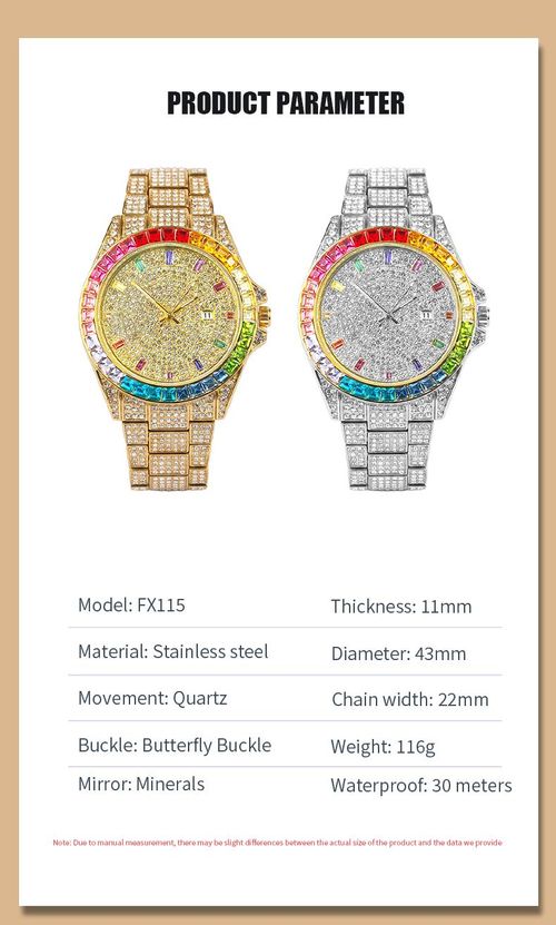 Men's Luxury Rhinestone Embellished Quartz Watch