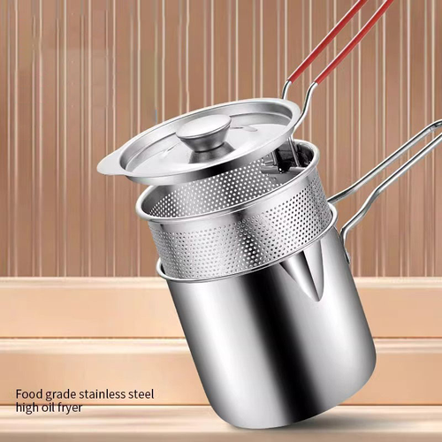 2 in 1 Stainless Tall Deep Fry Pot