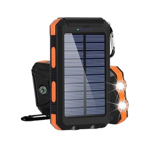 💥Outdoor Waterproof Solar Power Bank with 30,000 mAh High Capacity and Camping Light😍