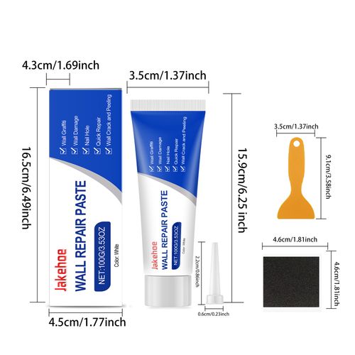 💥Wall Repair Paste: White, Household-Use, Mildew-Resistant, Moisture-Resistant Wall Repair Putty for Filling Cracks😍