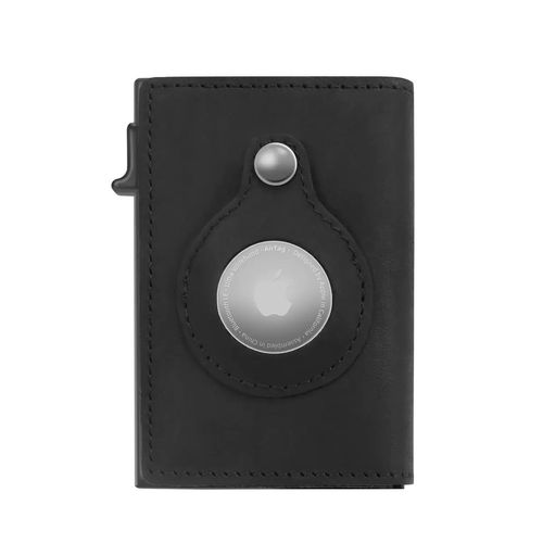 New wallet featuring anti-fraud protection, GPS tracking, and automatic card ejection, with multiple card slots—unisex genuine leather wallet