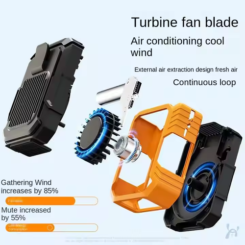 Summer Portable Outdoor Cooling Fan With Rechargeable Battery Power Bank Function Small Pocket Clip Fan for Travel and Sports