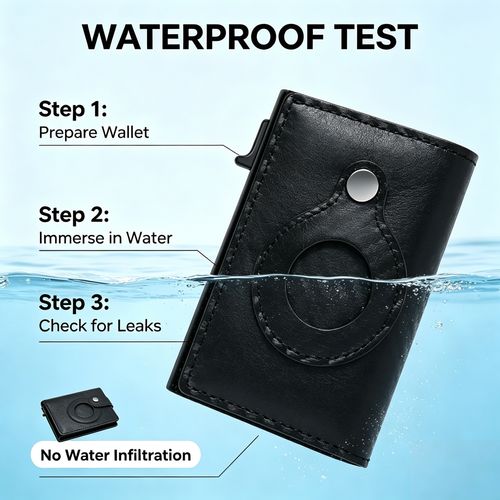 New wallet featuring anti-fraud protection, GPS tracking, and automatic card ejection, with multiple card slots—unisex genuine leather wallet