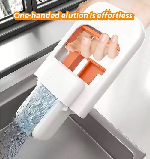 Mini Wet or Dry Sustainable Home Indoor Cleaning Sponge Mop with Manual Wringer, Desktop Spray, Handheld Mop