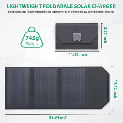 30W Portable Charger Solar Panel Waterproof Foldable Solar Panel USB Type-c Phone Charger Fast Charging0 Watts