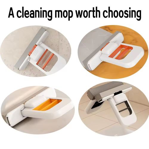 Mini Wet or Dry Sustainable Home Indoor Cleaning Sponge Mop with Manual Wringer, Desktop Spray, Handheld Mop