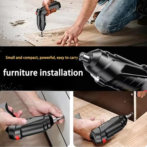 3.6V Rechargeable Electric Cordless Screwdriver Household Folding Lithium Powerful Drill Tools