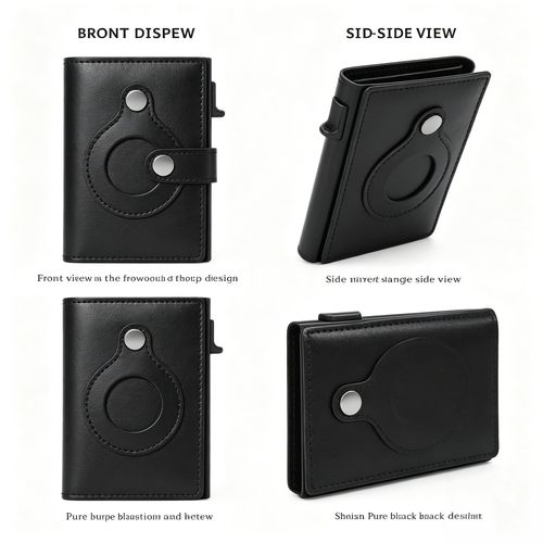New wallet featuring anti-fraud protection, GPS tracking, and automatic card ejection, with multiple card slots—unisex genuine leather wallet