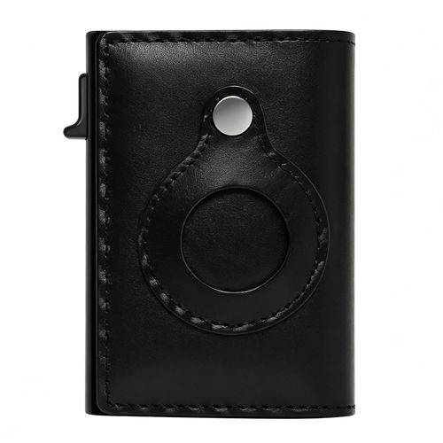 New wallet featuring anti-fraud protection, GPS tracking, and automatic card ejection, with multiple card slots—unisex genuine leather wallet