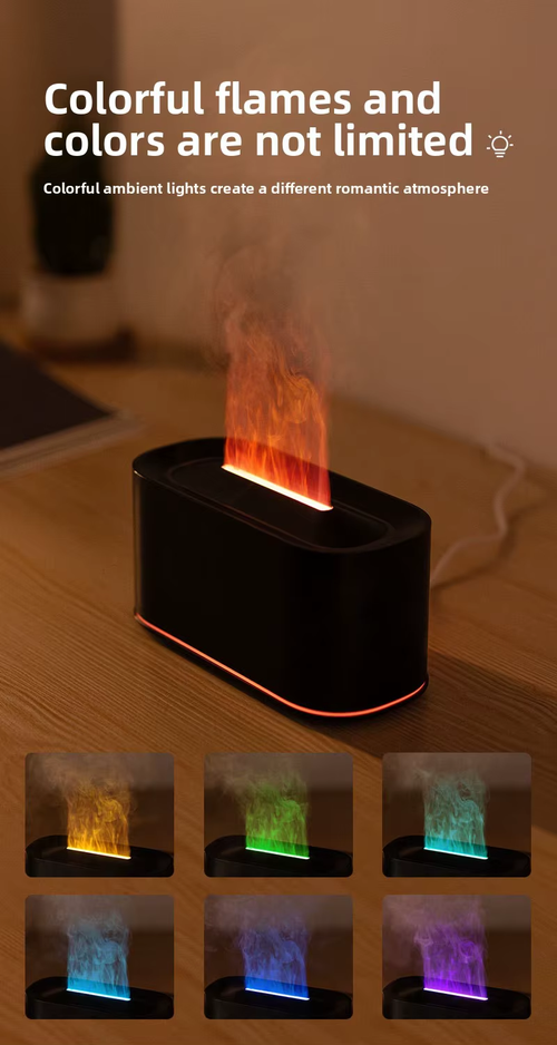 Flame Humidifier: Warm Glow, Fresh Air, Cozy Home（Cash on delivery is supported）