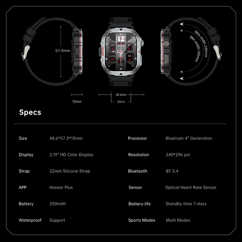 Outdoor Sport Watch Bluetooth Health 3Proof Waterproof（Cash on delivery is supported）