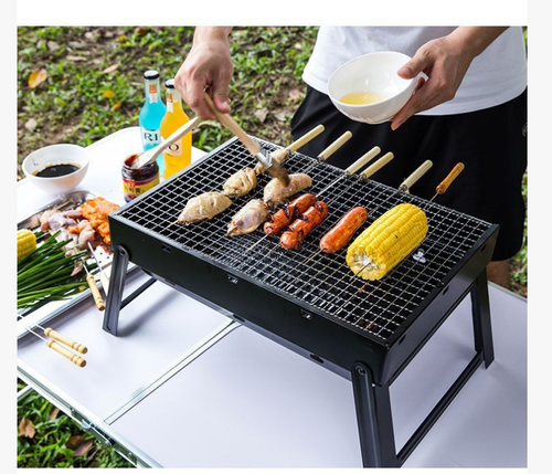 Foldable Portable Charcoal BBQ Grill for Outdoor Use（Cash on delivery is supported）