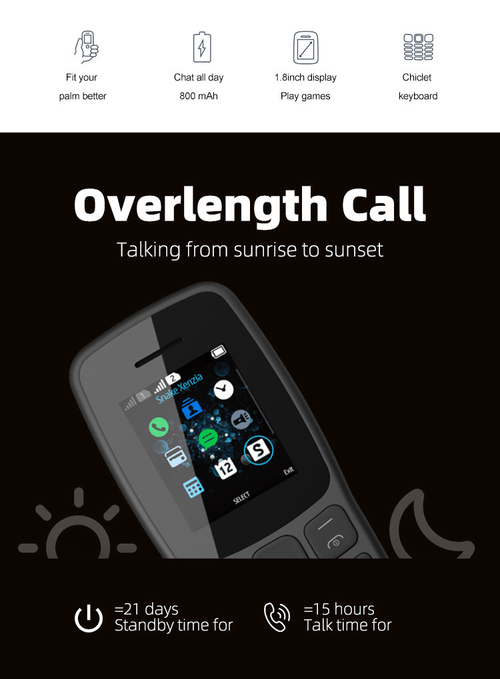 2G Dual SIM Long Standby for Elders and Students Phone（Cash on delivery is supported）