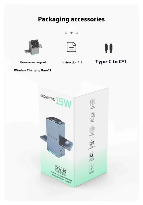 3-in-1 Magnetic Wireless Charger – Fast, Neat, and Built for You（Cash on delivery is supported）