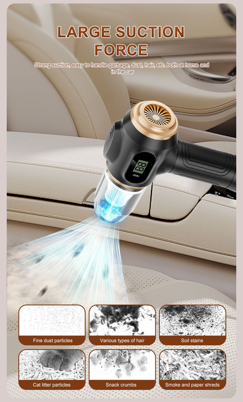 Wireless Handheld Vacuum Cleaner with Digital Display for Car and Home（Cash on delivery is supported）