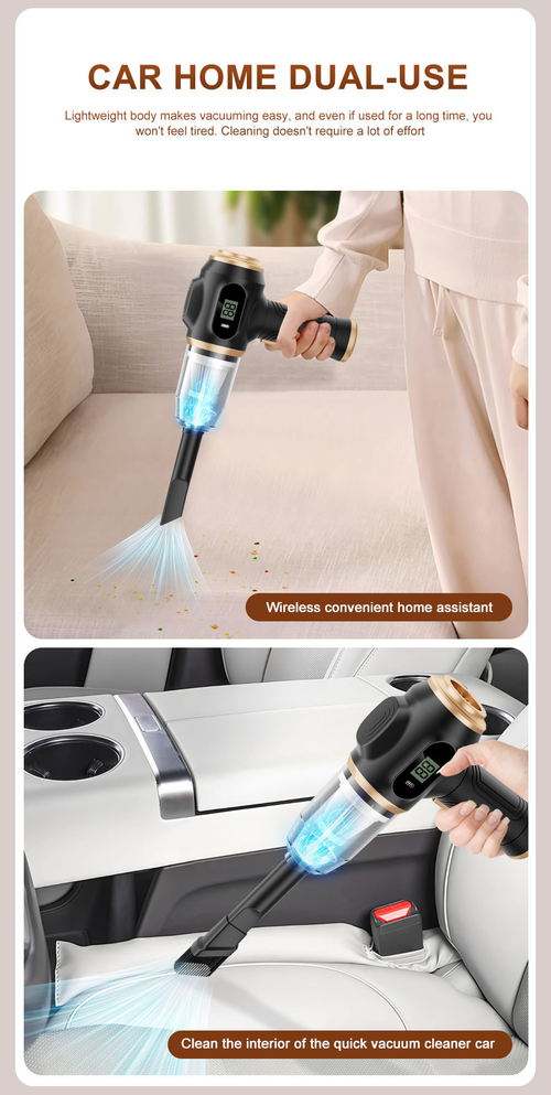 Wireless Handheld Vacuum Cleaner with Digital Display for Car and Home（Cash on delivery is supported）