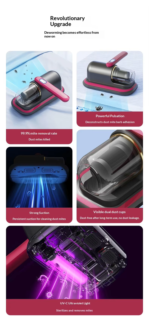 Cordless UV Mite Vacuum Cleaner Strong Suction Quiet for Home（Cash on delivery is supported）