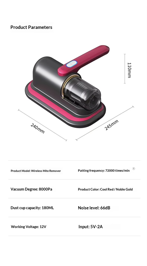 Cordless UV Mite Vacuum Cleaner Strong Suction Quiet for Home（Cash on delivery is supported）