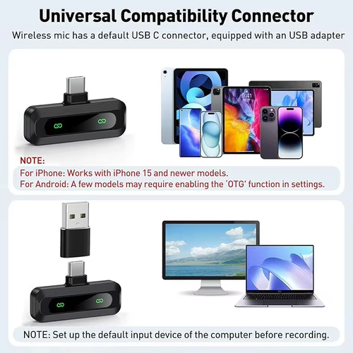 Wireless Lavalier Mic for Live Streaming and Outdoor Recording（Cash on delivery is supported）