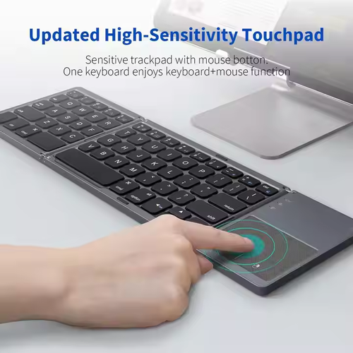 Foldable Bluetooth Keyboard with Touchpad for Tablet and Laptop（Cash on delivery is supported）