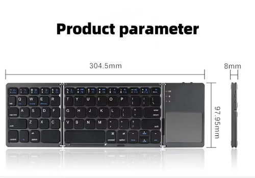 Foldable Bluetooth Keyboard with Touchpad for Tablet and Laptop（Cash on delivery is supported）