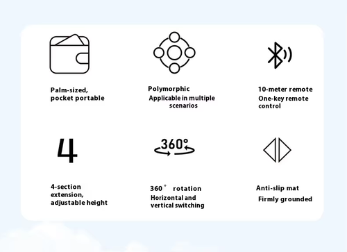 Portable Mini Bluetooth Selfie Stick Tripod for Live and Travel（Cash on delivery is supported）