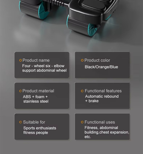 Home Fitness Ab wheel 4 wheels strong core trainer safe weight loss（Cash on delivery is supported）