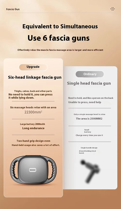 6 Head Deep Tissue Muscle Massage Gun for Back（Cash on delivery is supported）