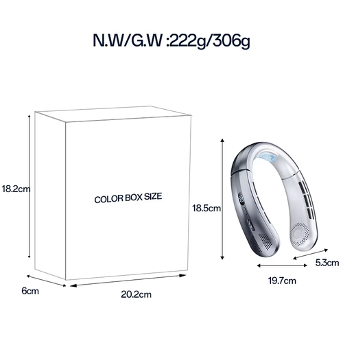 30Hrs Battery 100Speed Neck Fan Stay Cool（Cash on delivery is supported）