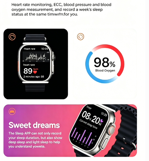 Ultra2 Smart Watch BP Heart Rate Bluetooth Sports Watch（Cash on delivery is supported）