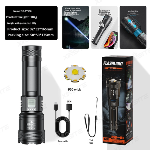 Super Bright Rechargeable LED Torch Light 2-Pack（Cash on delivery is supported）