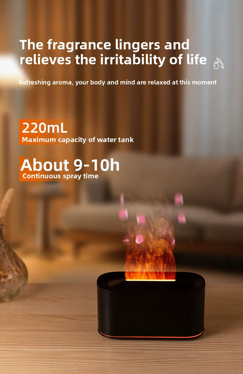 Flame Humidifier: Warm Glow, Fresh Air, Cozy Home（Cash on delivery is supported）