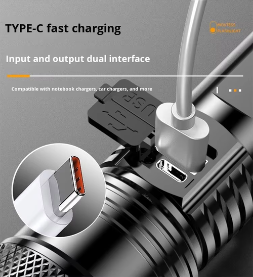 Super Bright Rechargeable LED Torch Light 2-Pack（Cash on delivery is supported）