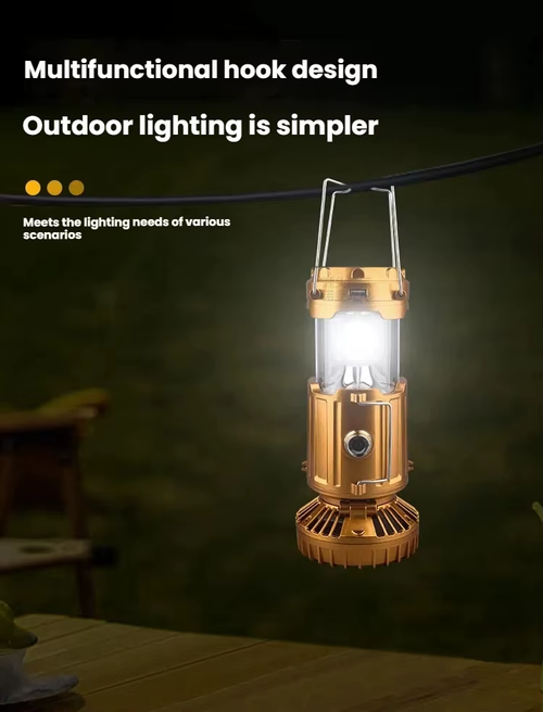Multifunctional LED Light: Fan + USB Charging + Solar Power + Emergency Power Bank（Cash on delivery is supported）