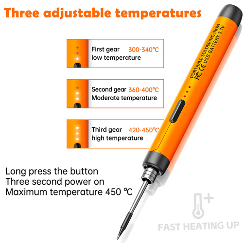 Cordless Soldering Iron Kit, USB Rechargeable, Portable（Cash on delivery is supported）