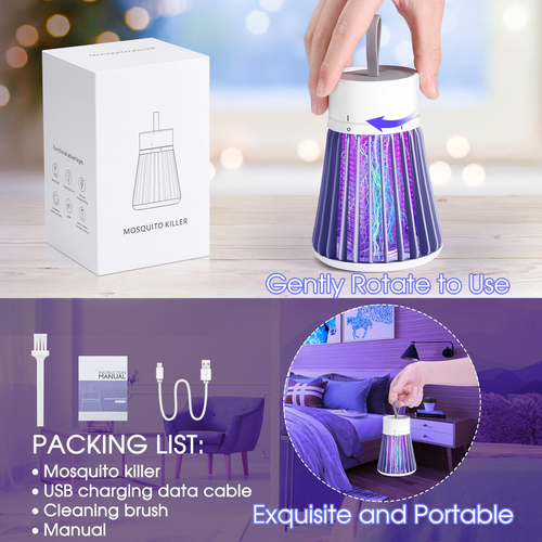 Rechargeable USB Mosquito Killer Lamp 2 Pack（Cash on delivery is supported）