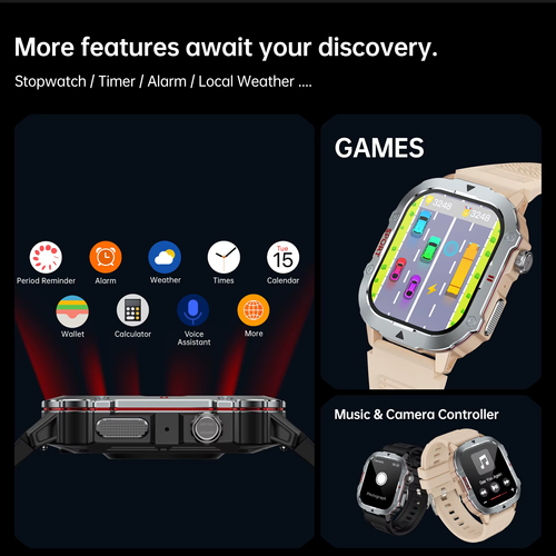 Outdoor Sport Watch Bluetooth Health 3Proof Waterproof（Cash on delivery is supported）