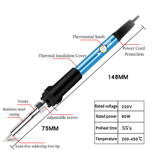 Adjustable Temperature Soldering Iron and Multimeter Repair Kit（Cash on delivery is supported）