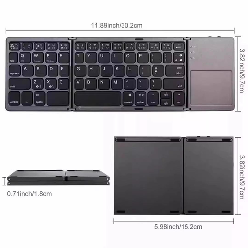 Foldable Bluetooth Keyboard with Touchpad for Tablet and Laptop（Cash on delivery is supported）