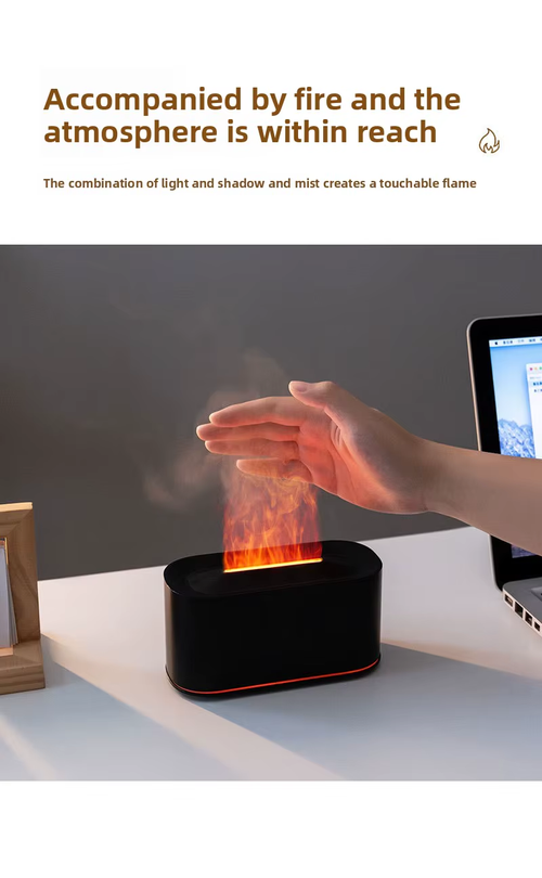 Flame Humidifier: Warm Glow, Fresh Air, Cozy Home（Cash on delivery is supported）