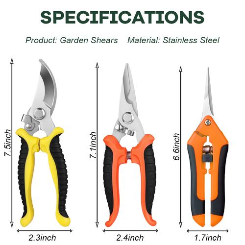 3 Piece Garden Pruning Shears Set Sharp and Durable（Cash on delivery is supported）