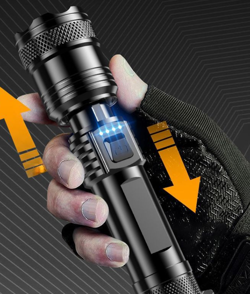 Super Bright Rechargeable LED Torch Light 2-Pack（Cash on delivery is supported）