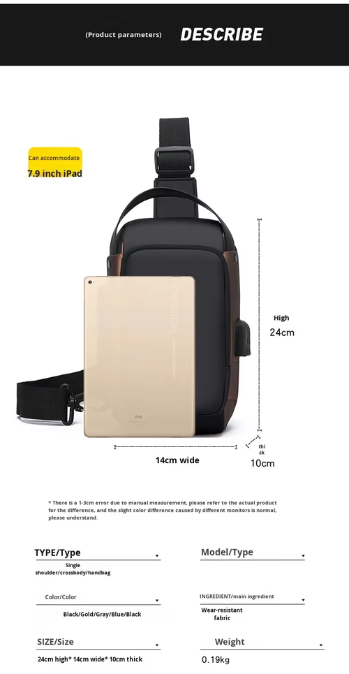 Anti-theft Crossbody Sling Bag with Password Lock（Cash on delivery is supported）