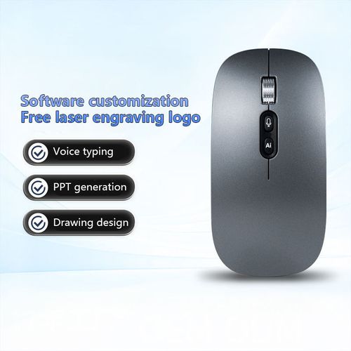 Smart AI voice mouse can recognize multiple languages ​​and automatically recognize text. Rechargeable wireless Bluetooth mouse suitable for laptop voice typing