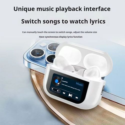 New Professional Wireless TWS Earphones with LCD Display, Touch Controls, High-Quality Sound, In-Ear Noise Cancellation, Diode Digital Display, Battery Indicator, Waterproof and Luminous Sports Earbuds for Running