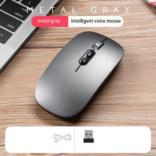 Smart AI voice mouse can recognize multiple languages ​​and automatically recognize text. Rechargeable wireless Bluetooth mouse suitable for laptop voice typing