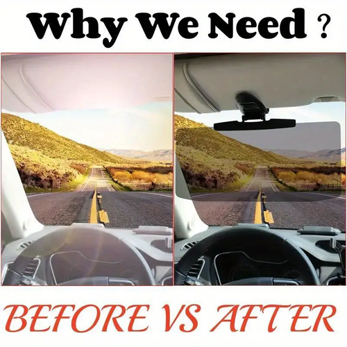 Hot sale high quality front window car windshield auto accessories rotatable angle adjustment day and night anti-glare car auto windshield universal car sun visor